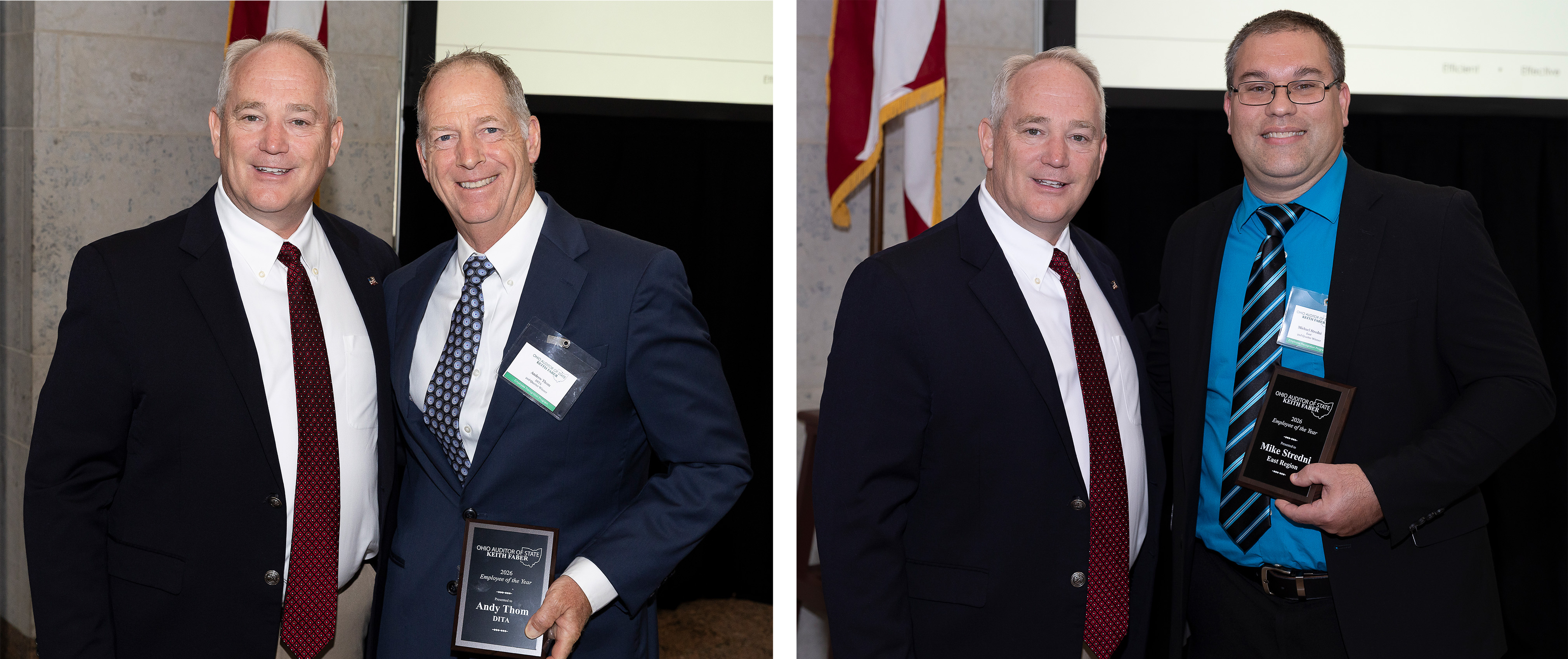 2025 Employees of the Year Tim Downing and Sam Kirk