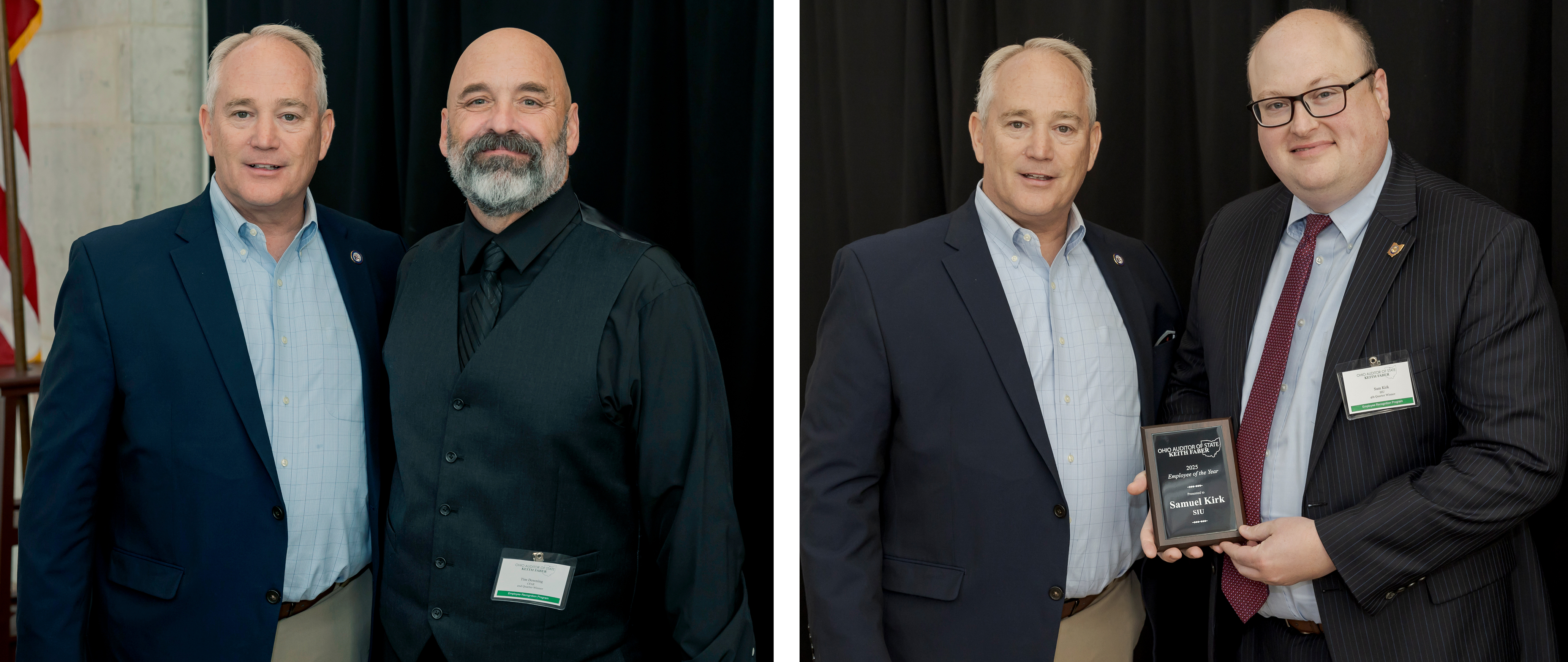 2025 Employees of the Year Tim Downing and Sam Kirk